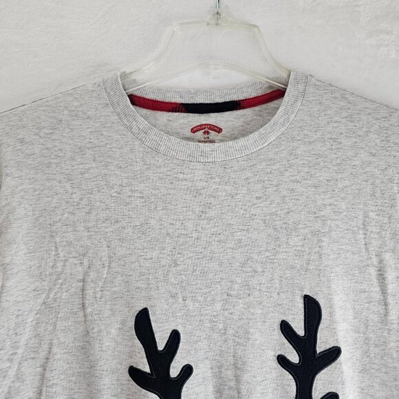 Holiday Time Women's OH DEER Shirt Gray Long Sleeve Reindeer Size L Pullover - Picture 8 of 11